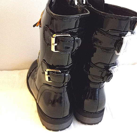 Little Girls Military Style Boots - Picture 6 of 8
